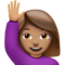 Person Raising Hand - Medium emoji on Apple
